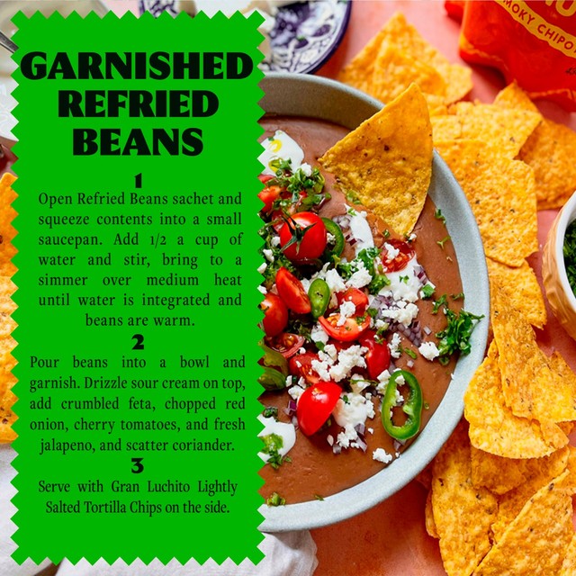 Gran Luchito Chipotle Refried Beans 430g, UK version