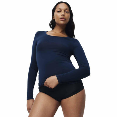 M&S M&S Women's Heatgen Thermal Long Sleeve Tops Navy Thermal Tops Size 16- Buy online at McGrocer
