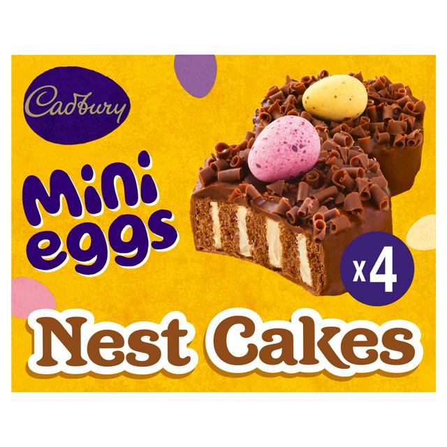 Cadbury Mini Eggs Milk Chocolate Easter Nest Cakes x4