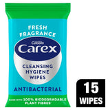 Carex biodegradable antibacterial hand wipes 15 pack - British product