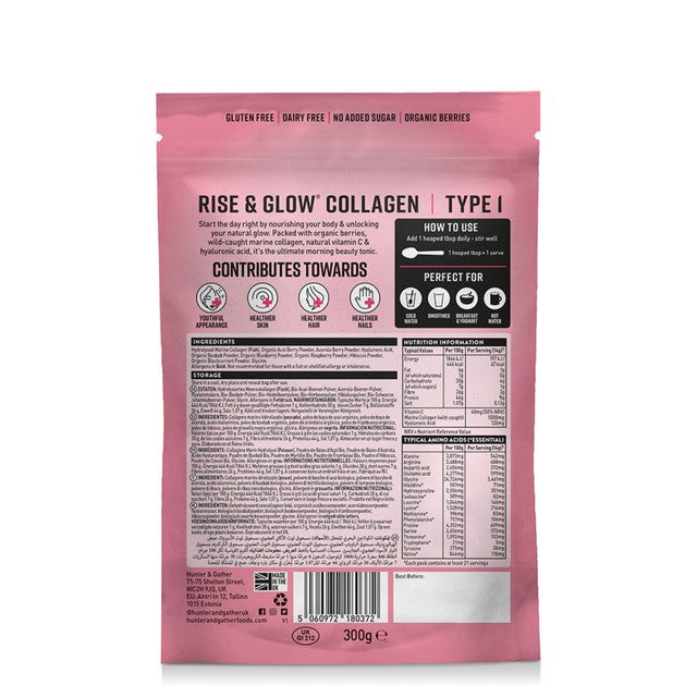 Hunter and Gather collagen powder mixed berry flavour 300g, UK version