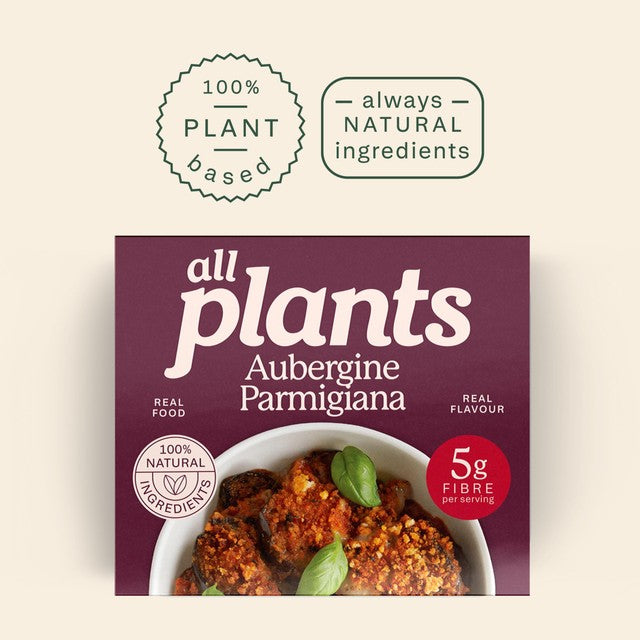 allplants Aubergine Parmigiana ready meal 300g - British product