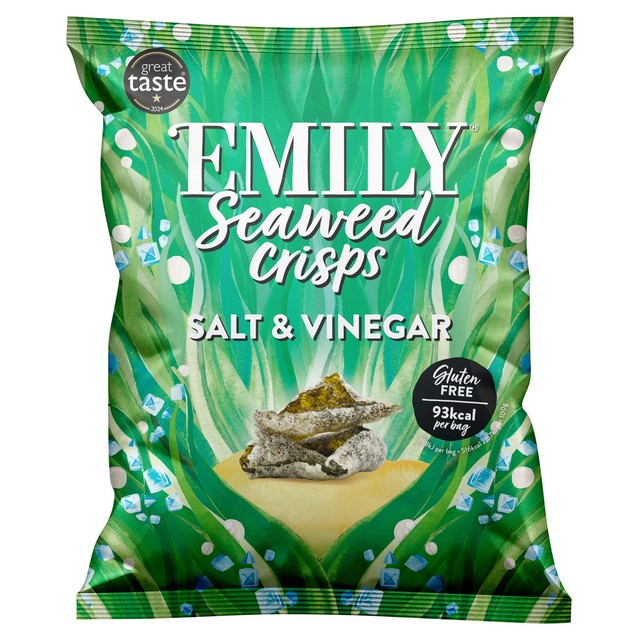 Emily Seaweed Crisps Salt & Vinegar 18g - Britisk produkt