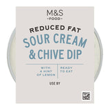 M&S Reduced Fat Sour Cream Dip 230g, imported from the UK