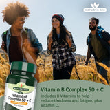 Natures Aid B Complex 50 Plus C tablets, imported from the UK