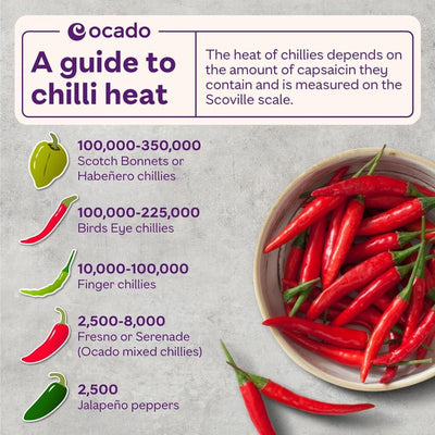 Ocado mild rote Chilis Frische Chilis 60g