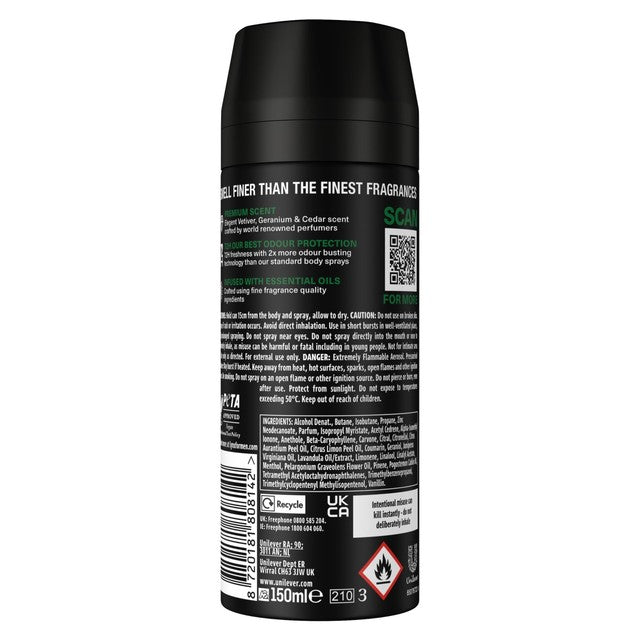 Lynx White Vetiver deodorant body spray 150ml, UK version