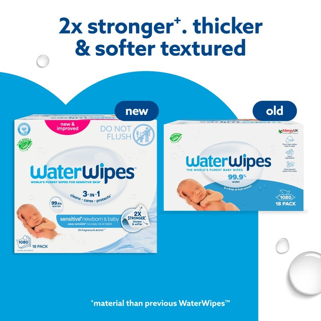 WaterWipes sensitive newborn biodegradable baby wipes 1080 wipes (British brand)