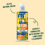 Faith In Nature grapefruit and orange body wash 100ml - British product