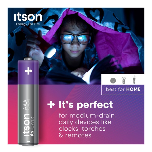 ITSON Itspower AAA alkaline batteries 10 pack, UK version