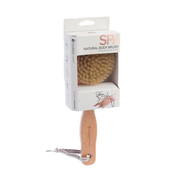 Hydréa London Classic Short Handle Body Brush with Natural Bristle, UK version