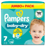 Pampers Baby-Dry Nappies Size 7 15kg+, imported from the UK