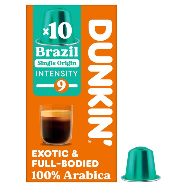 Dunkin Brazil single origin coffee pods (British brand)