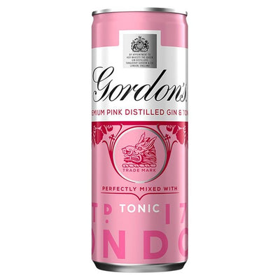 Gordon's Premium Pink Gin and Tonic Ready to Drink Can 250ml