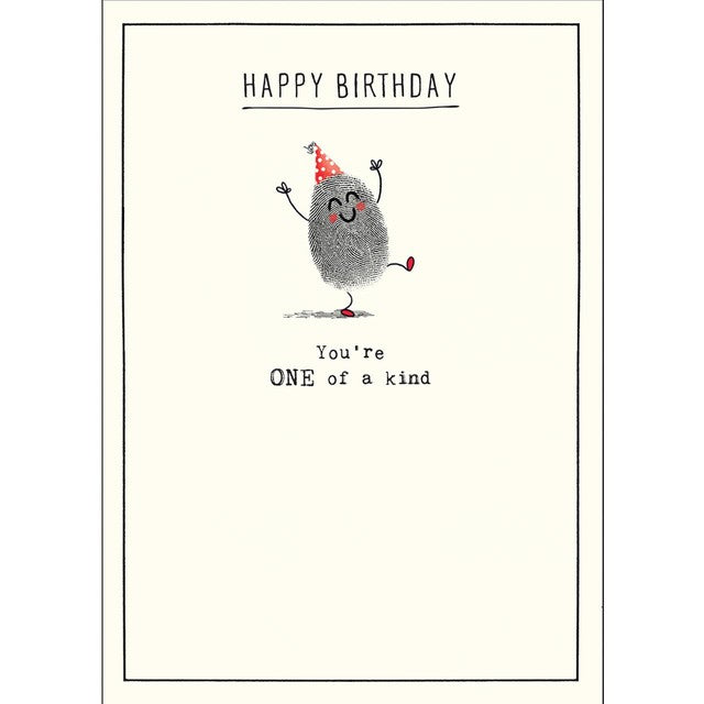 Pigment One Of a Kind Birthday Card 13cm x 17.6cm, imported from the UK