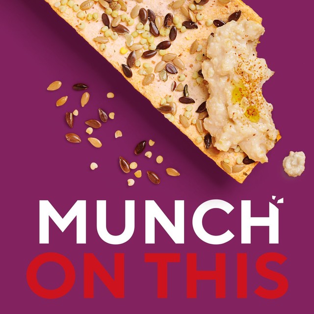 Ryvita Thins Multi-Seed Flatbread Crackers 125g, imported from the UK