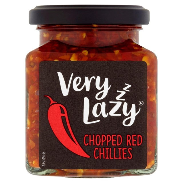 Very Lazy chopped red chillies in white wine vinegar 190g (British brand)