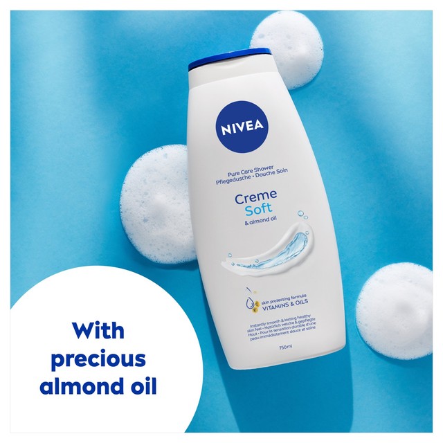 Nivea Creme Soft shower cream 750ml, imported from the UK