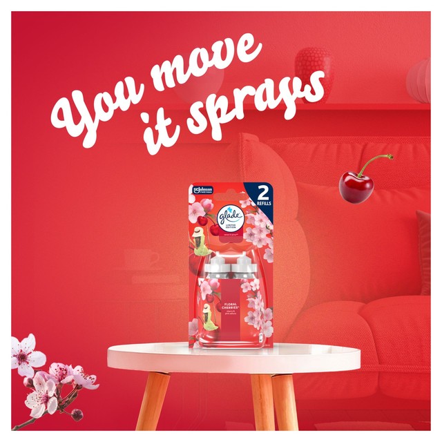 Glade air freshener refill Floral Cherries 2 x 18ml, UK version