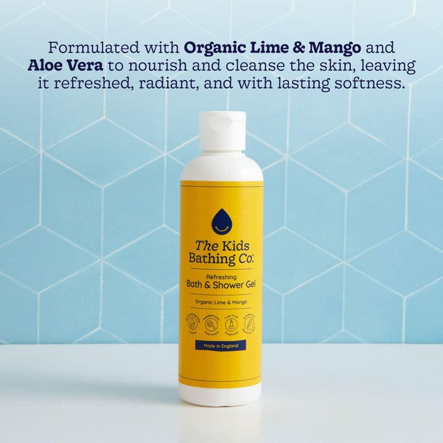 Kids Bathing Co organic lime mango shower gel 250ml (British brand)