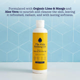 Kids Bathing Co organic lime mango shower gel 250ml (British brand)