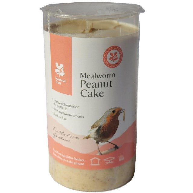 National Trust peanut cake mealworms bird feed 500ml, imported from the UK