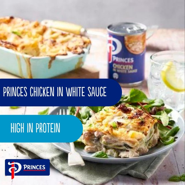 Princes canned chicken meal in white sauce 392g, imported from the UK