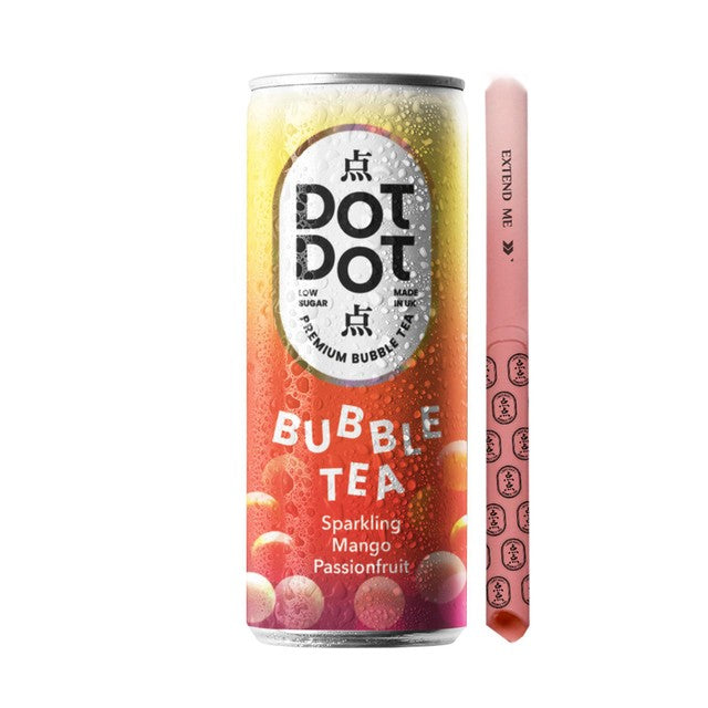 Dot Dot mango passionfruit bubble tea 250ml - British product