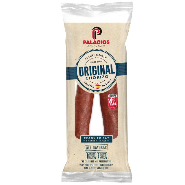 Palacios chorizo ring 225g, imported from the UK