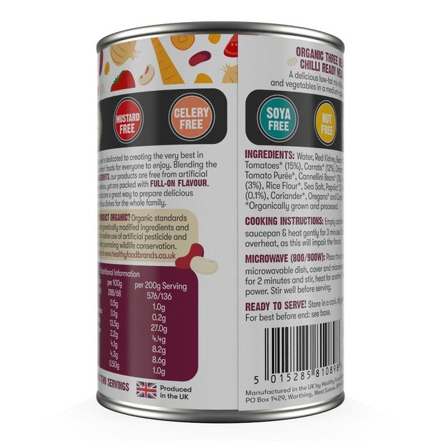 Free & Easy organic three bean chilli 400g - British product
