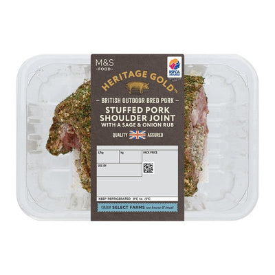 M&S M&S Heritage Gold مفصل كتف خنزير مع حشوة التفاح والمريمية 1.205 كجم - اشترِ عبر الإنترنت من McGrocer