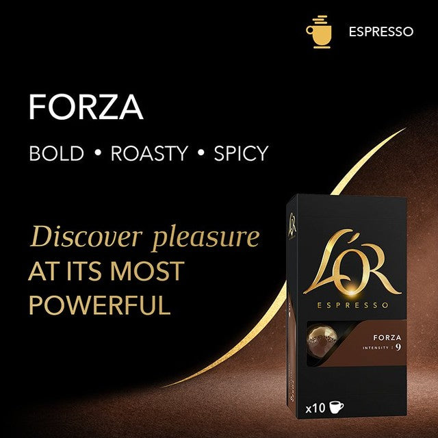 L'OR Forza Intensity 9 coffee pods 10 pack, UK version