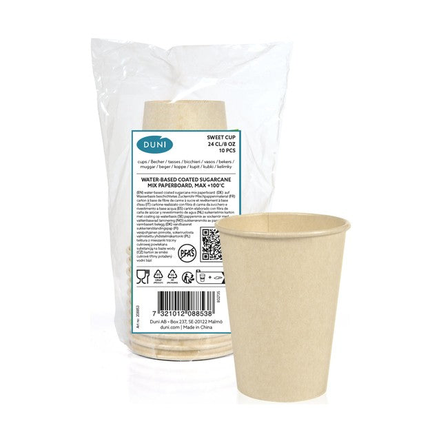 Duni Sweet 240ml Brown Paper Cups (British brand)