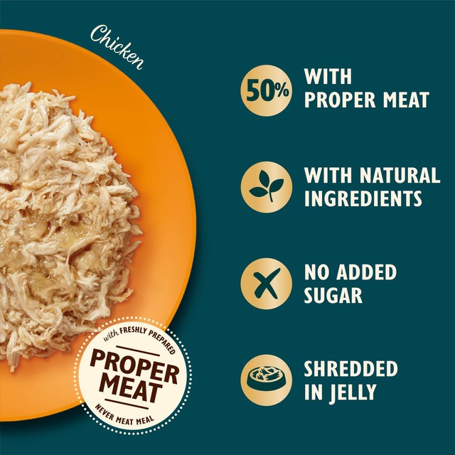 Lily's Kitchen shredded chicken in jelly cat food 70g, UK version