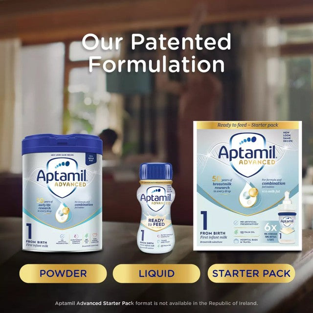 Aptamil Advanced First Infant Milk Formula 4 x 200ml - British product