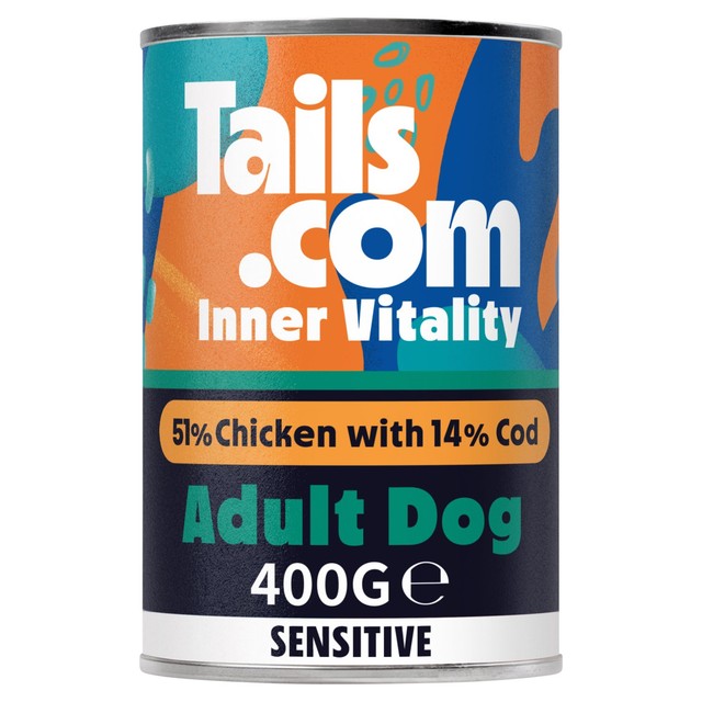 Tails dog wet food chicken and cod 400g (British brand)