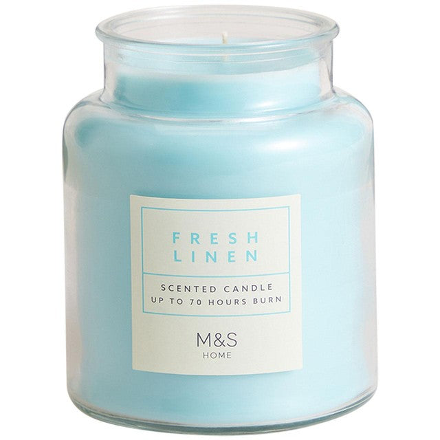 M&S Fresh Linen jar candle, imported from the UK