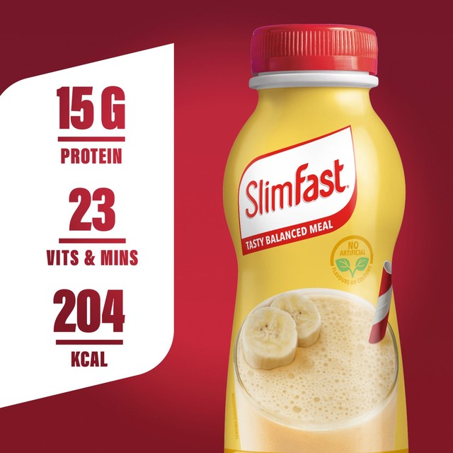 SlimFast banana milkshake multipack 6 x 325ml (British brand)