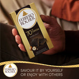 Ferrero Rocher 70% dark chocolate bar with hazelnuts 90g - British product