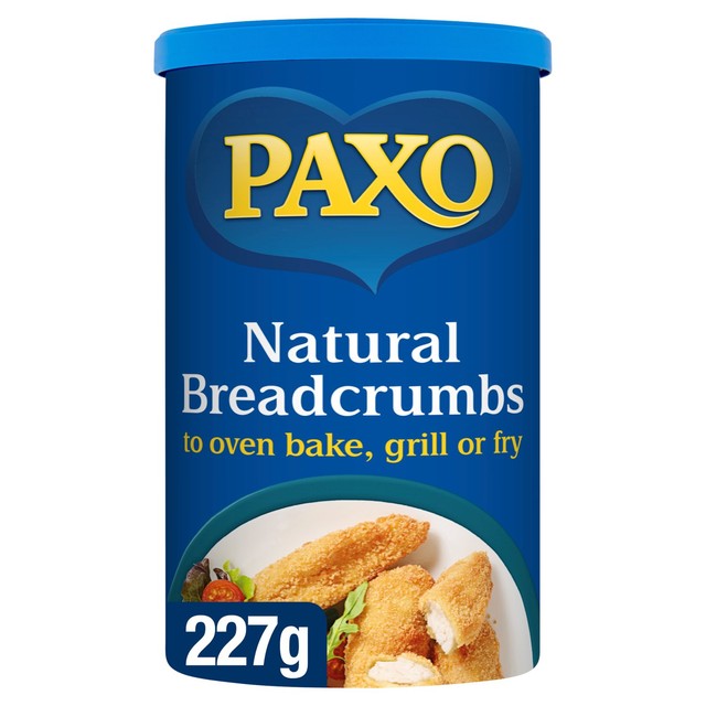 Paxo natural breadcrumbs 227g, imported from the UK