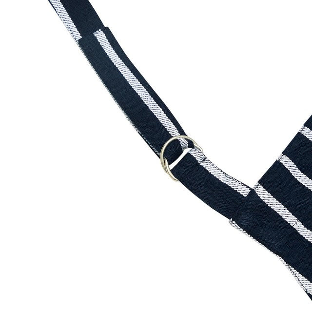 M&S pure cotton striped navy apron One Size, imported from the UK