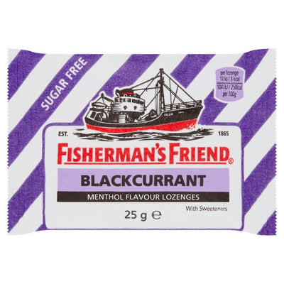 M&S Fisherman's Friend Blackcurrant and Menthol Flavour Sugar Free Lozenges 25g- Buy online at McGrocer