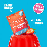 Wibble plant-based strawberry jelly crystals 57g (British brand)