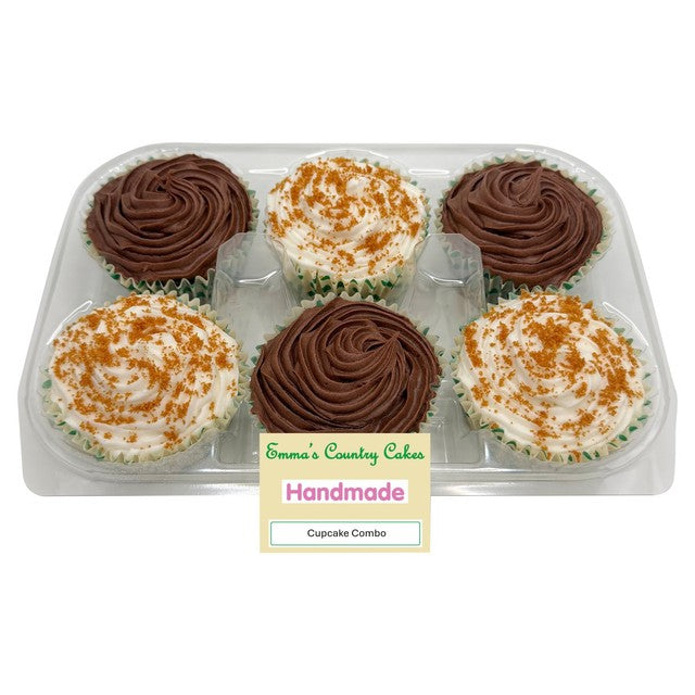 Emma's Country Cakes Biscoff and Chocolate cupcakes 6 pack - British product