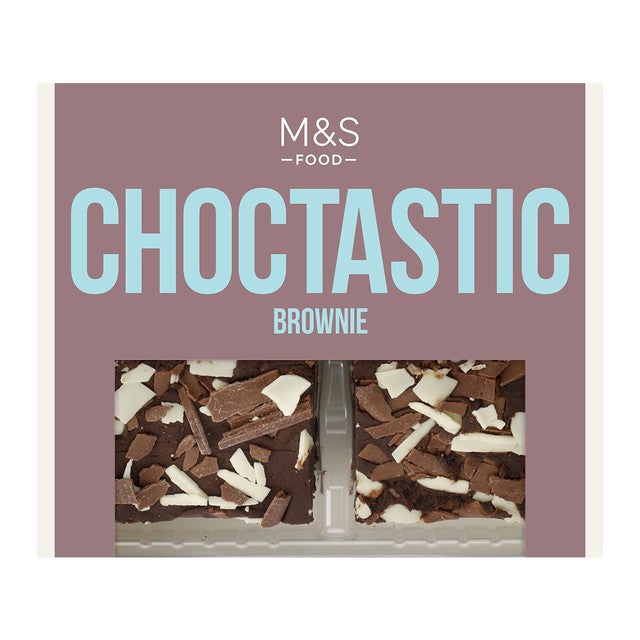 M&S Milk, White & Dark Chocolate Brownies, imported from the UK