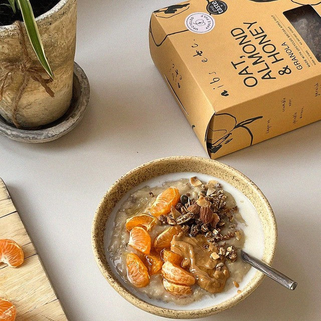 nibs etc. Oat, Almond & Honey granola 450g, imported from the UK