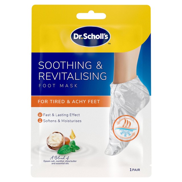 Dr Scholl's soothing and revitalising foot mask - British product