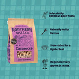Northern Pasta Casarecce dry pasta 450g, imported from the UK