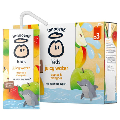 Innocent Kids Saftiges Wasser Äpfel & Mangos Saftgetränk 3 x 200ml