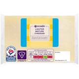Ocado Lighter Mature Cheddar cheese 400g, imported from the UK